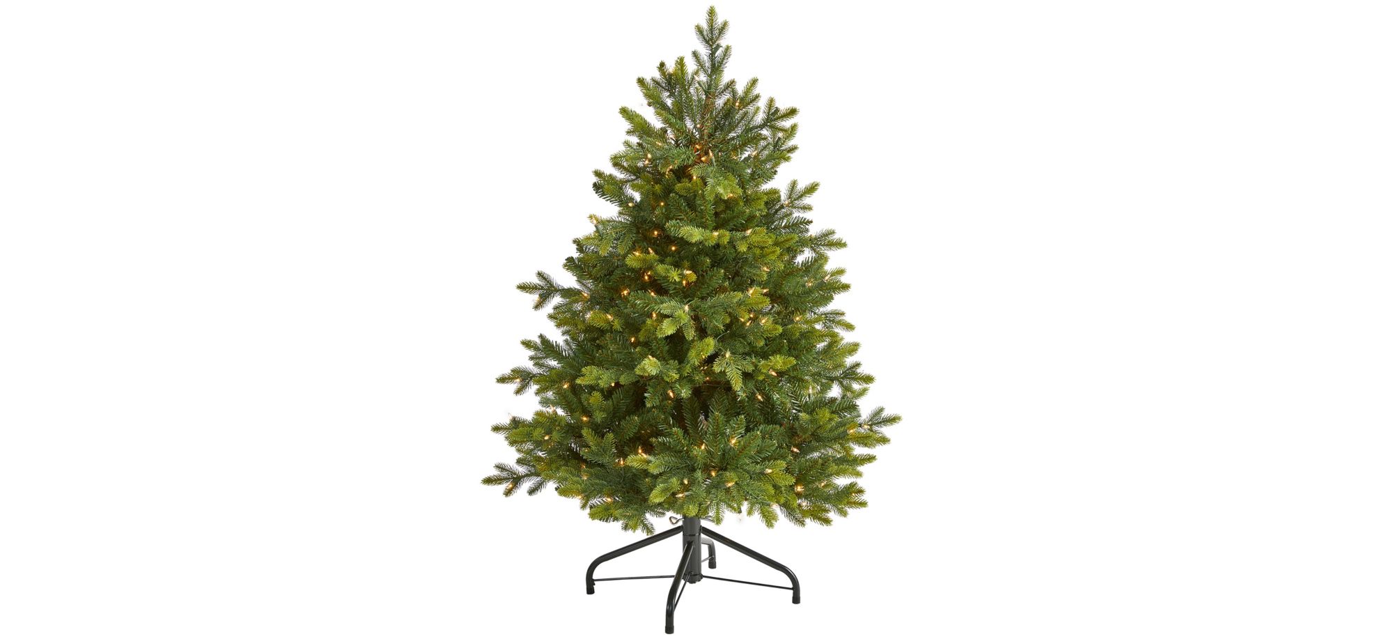 4ft. Pre-Lit North Carolina Fir Artificial Christmas Tree in Green by Bellanest