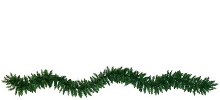 9ft. Christmas Pine Artificial Garland with 50 Warm White LED Lights in Green by Bellanest