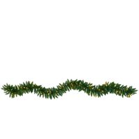 9ft. Christmas Pine Artificial Garland with 50 Warm White LED Lights in Green by Bellanest