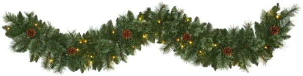 6ft. Pre-Lit White Mountain Pine Artificial Garland
