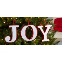 8.5" Joy Holiday Shatterproof Ornament Set