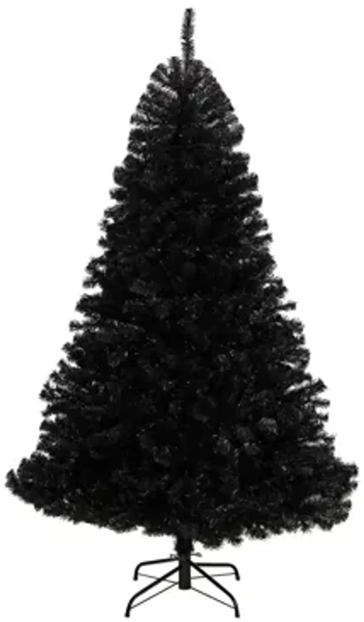 6' Black Artificial Tree with Clear LED Lights