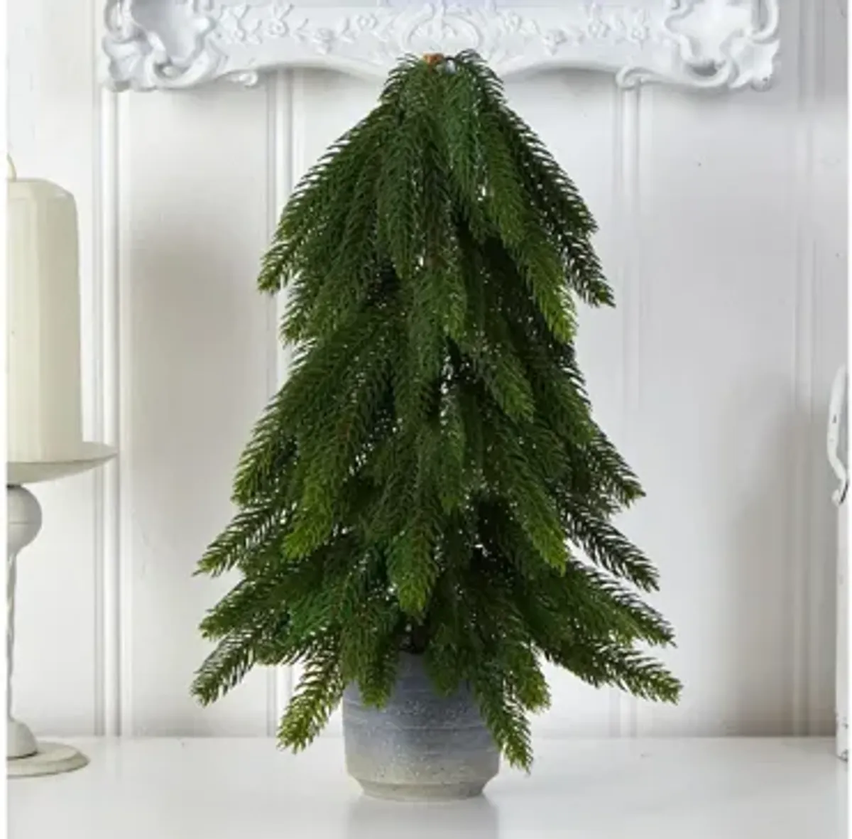 17" Christmas Pine Artificial Tree in Decorative Planter