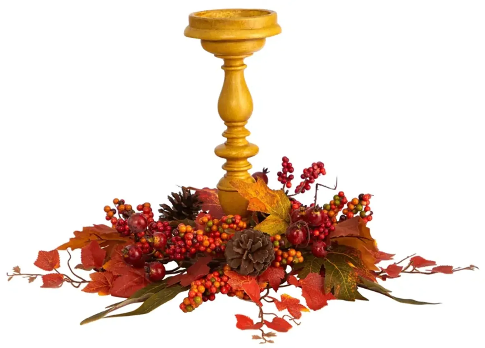 15" Harvest Artificial Candelabrum Arrangement