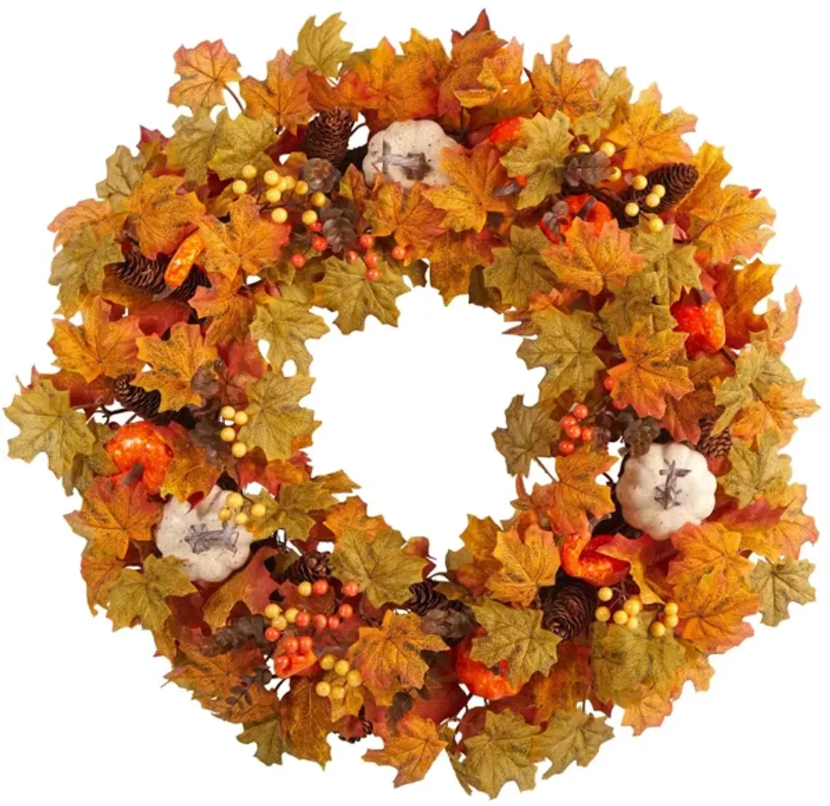 30" Harvest Foliage Artificial Wreath