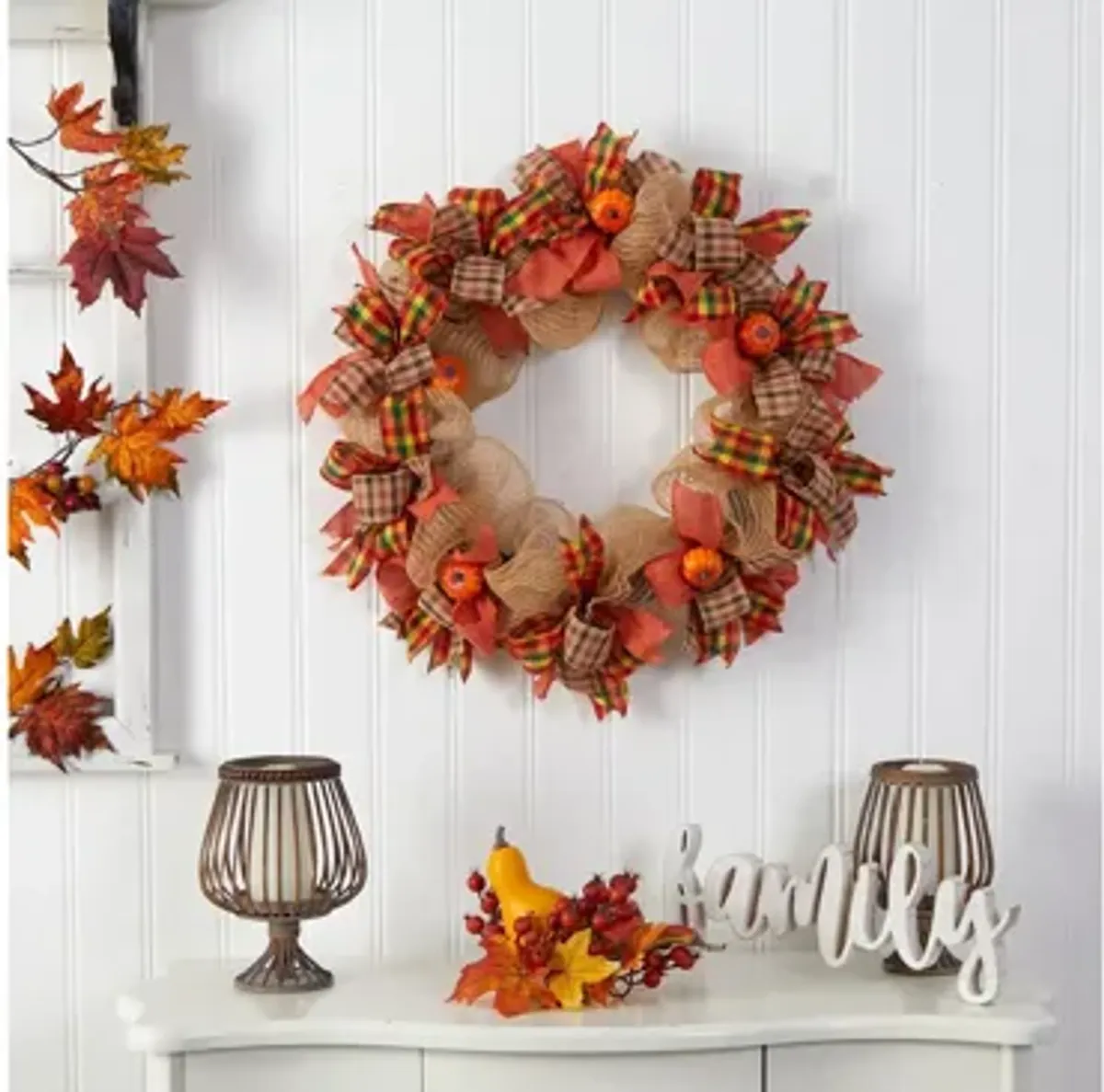 30" Harvest Foliage Artificial Wreath