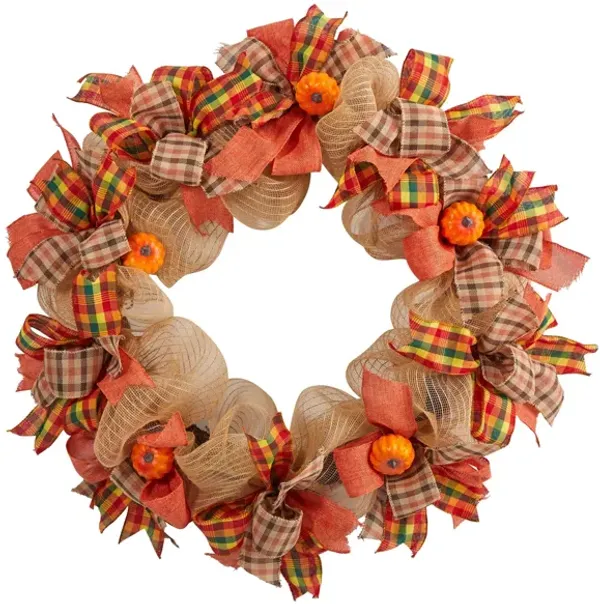 30" Harvest Foliage Artificial Wreath