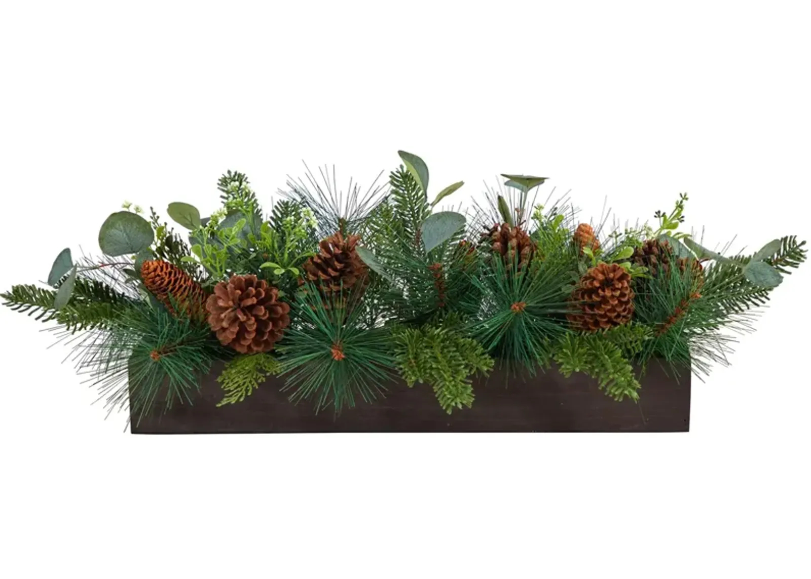 30" Holiday Foliage Artificial Centerpiece in Green by Bellanest