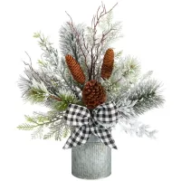 20" Holiday Foliage Artificial Arrangement in Green by Bellanest