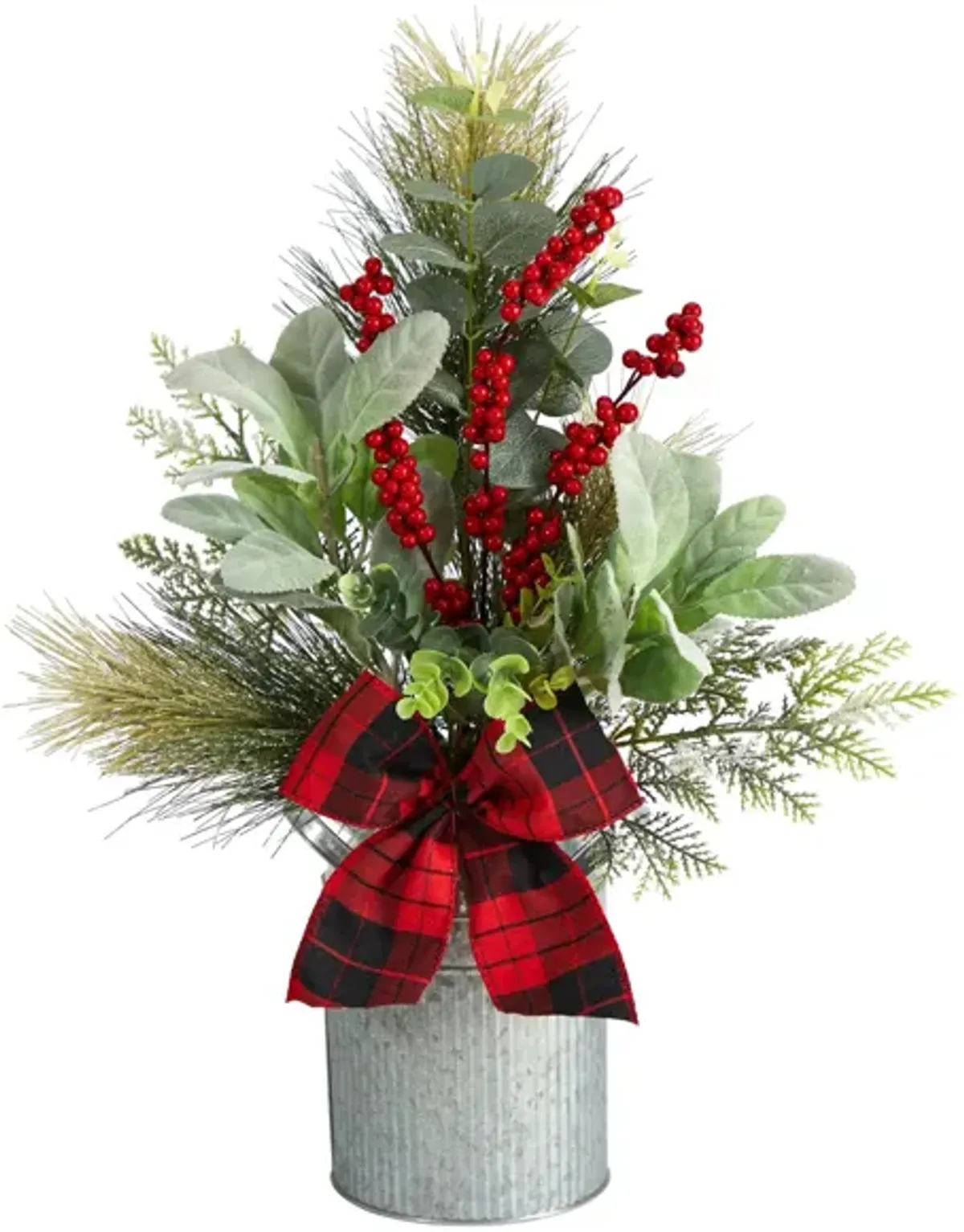 20" Holiday Foliage Artificial Arrangement in Green by Bellanest