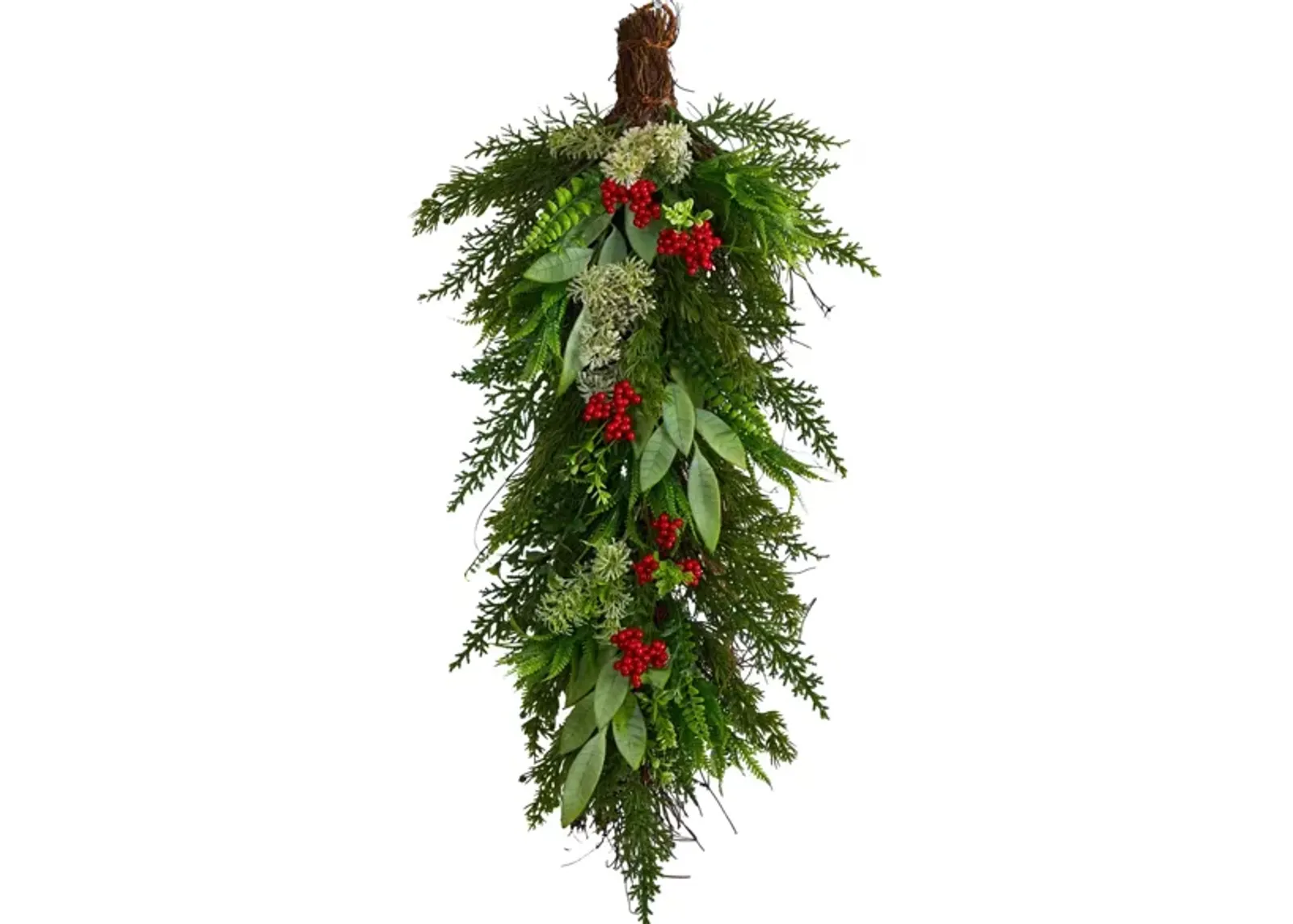 30" Holiday Foliage Artificial Swag in Green by Bellanest