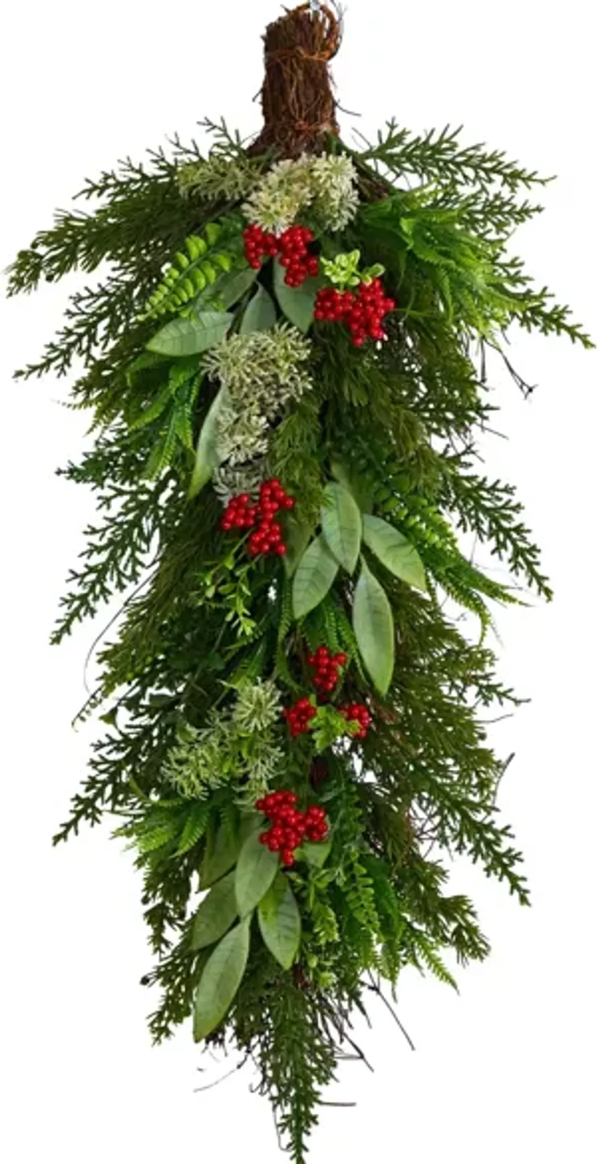 30" Holiday Foliage Artificial Swag in Green by Bellanest