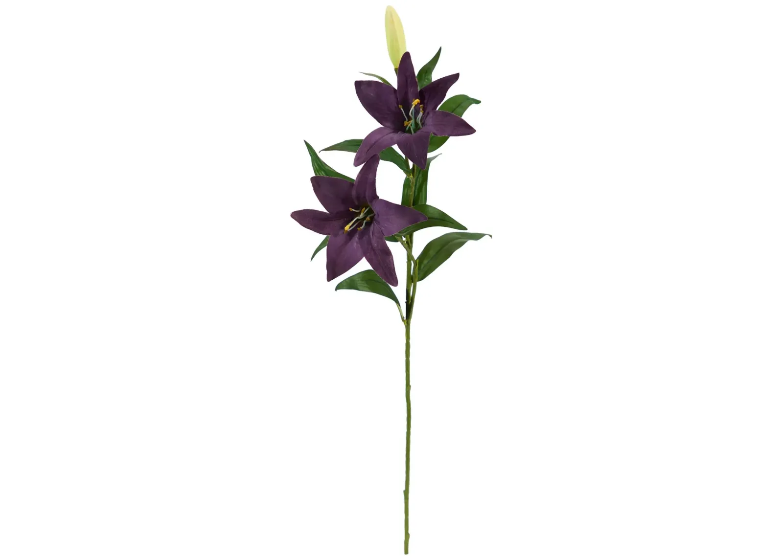 26.5" Lily Artificial Flower Set of 12 in Purple by Bellanest