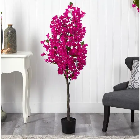5' Bougainvillea Artificial Tree in Pink by Bellanest