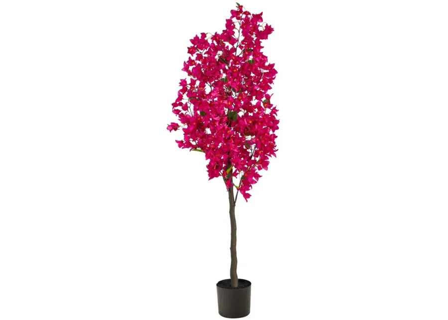 5' Bougainvillea Artificial Tree in Pink by Bellanest