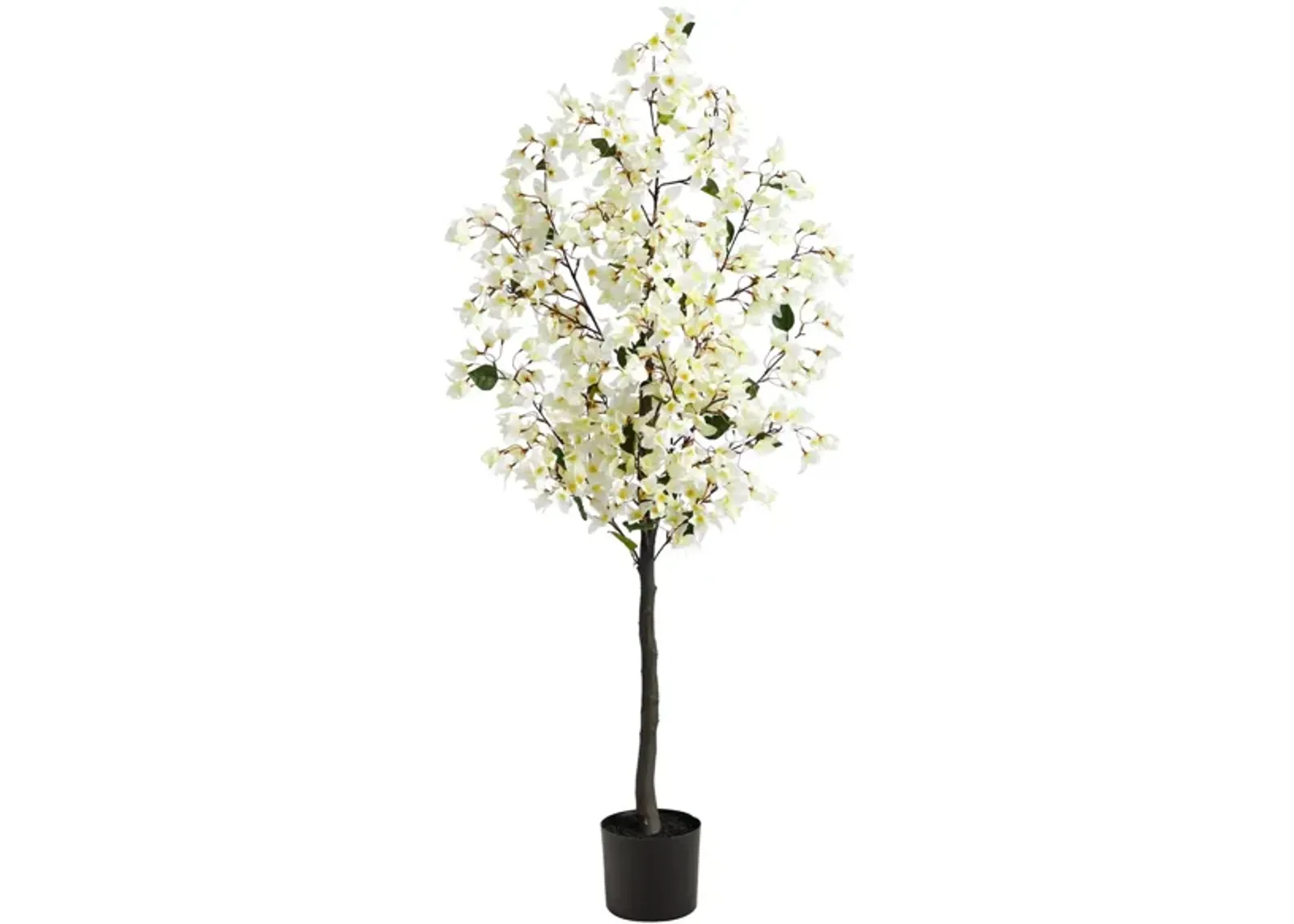 5' Bougainvillea Artificial Tree in White by Bellanest