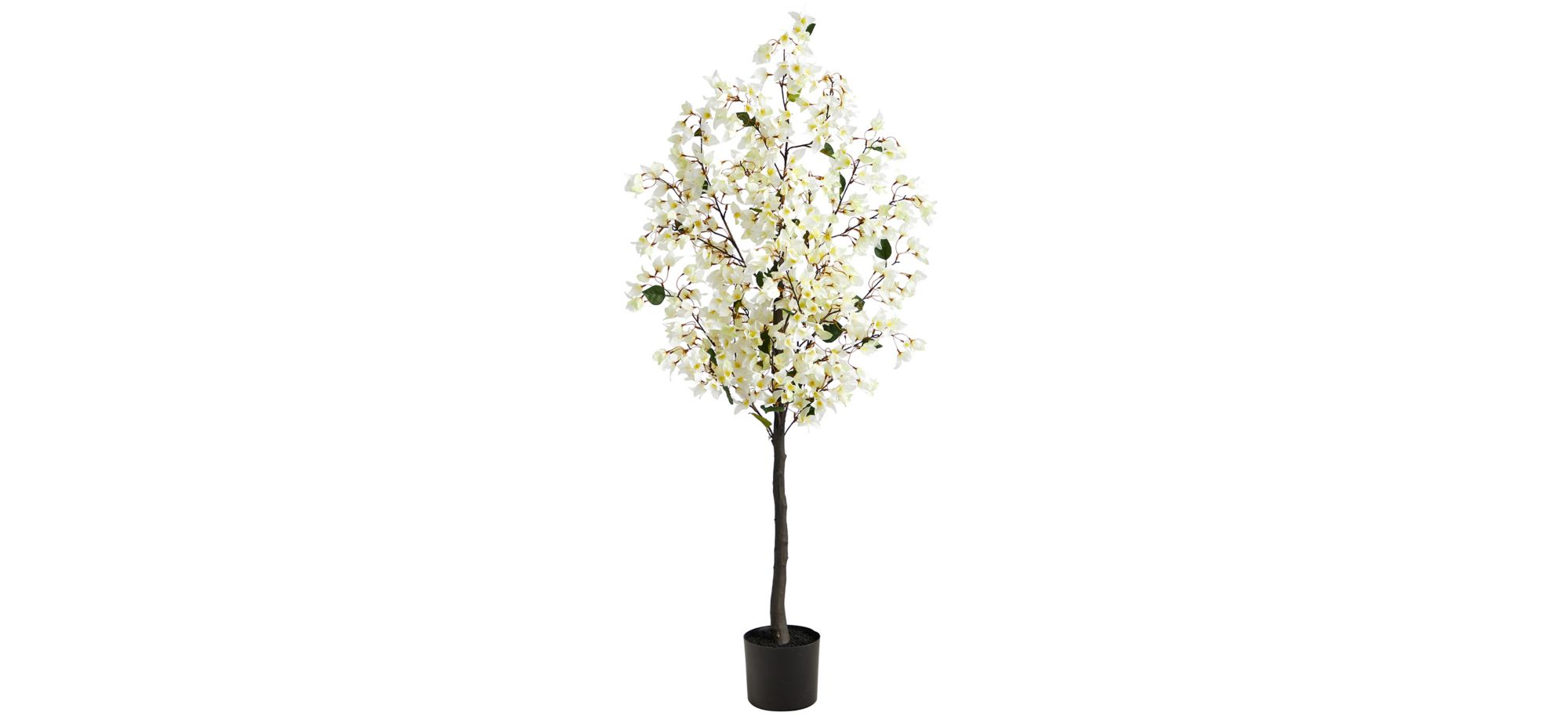5' Bougainvillea Artificial Tree in White by Bellanest
