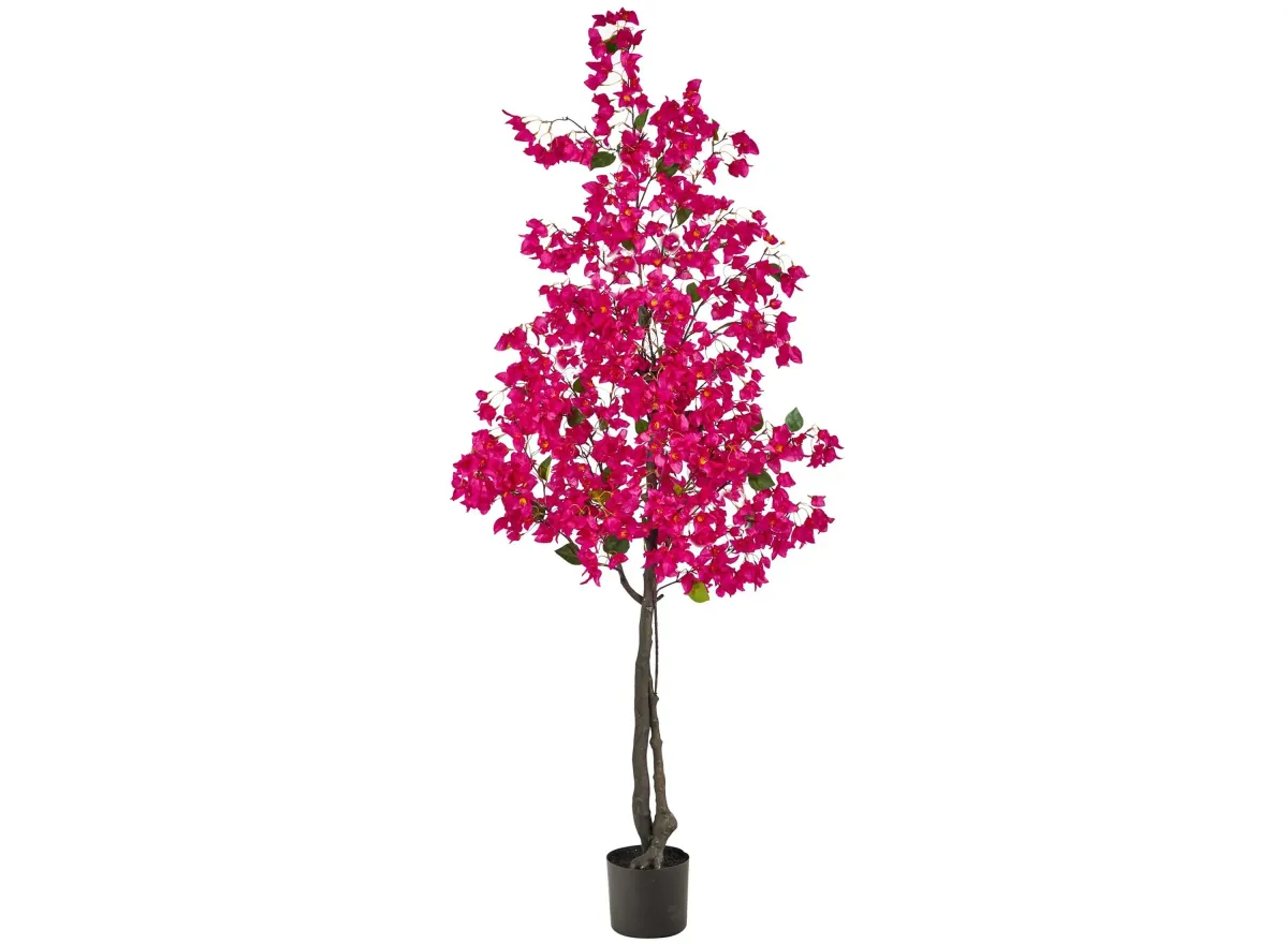 6' Bougainvillea Artificial Tree in Pink by Bellanest