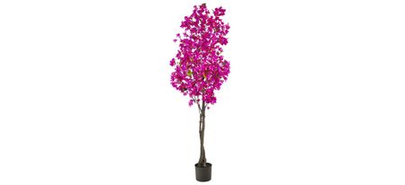 6' Bougainvillea Artificial Tree in Purple by Bellanest