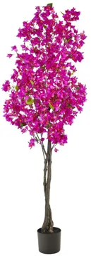 6' Bougainvillea Artificial Tree in Purple by Bellanest