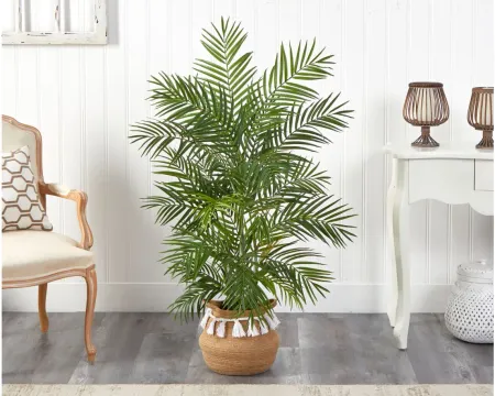 4' Areca Artificial Palm in Planter with Tassels in Green by Bellanest