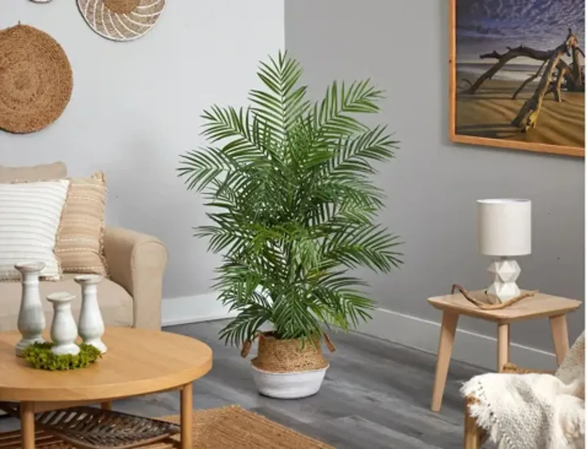 4' Areca Artificial Palm in Woven Planter