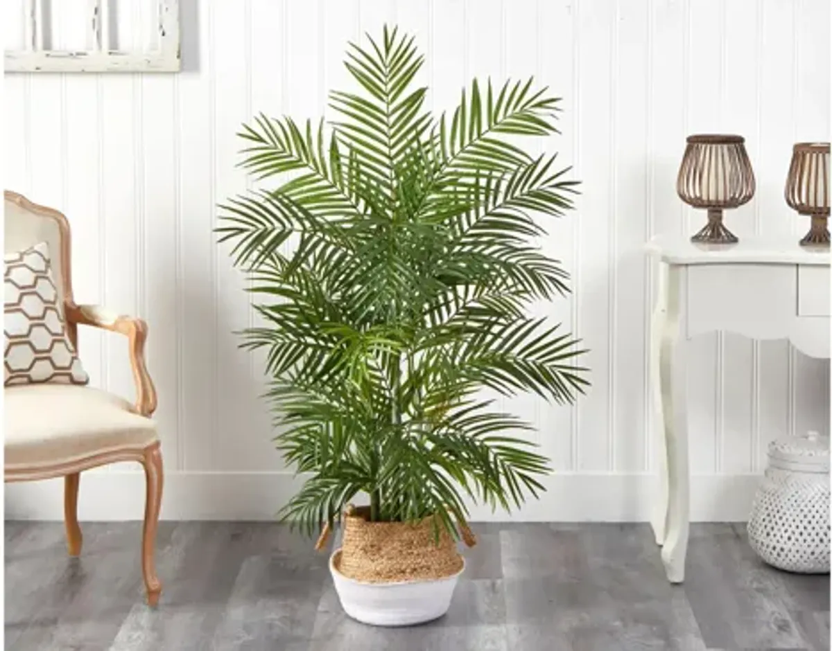 4' Areca Artificial Palm in Woven Planter