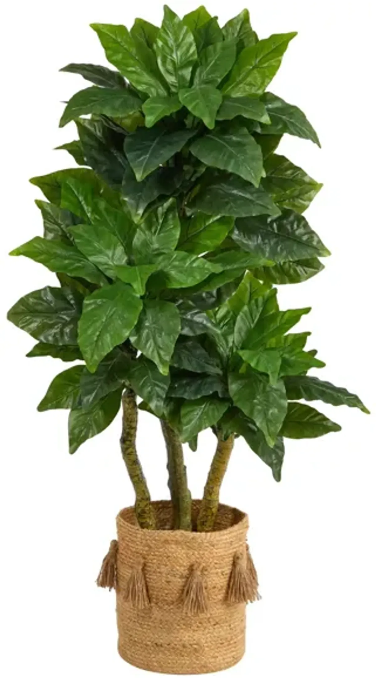 5' Indoor/Outdoor Bird Nest Artificial Tree in Planter with Tassels