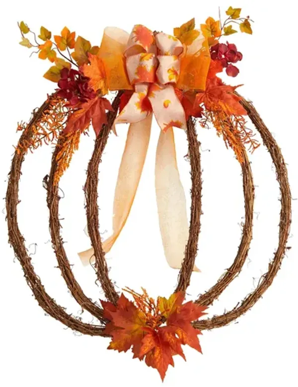 Crisp 26" Pumpkin Vine Wreath
