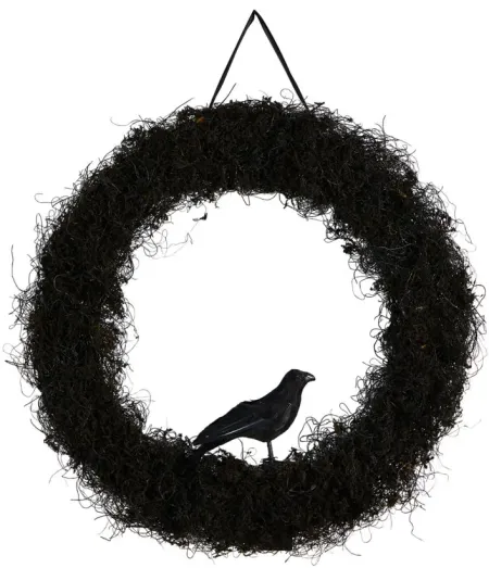 Crisp 30" Raven Twig Wreath in Black by Bellanest