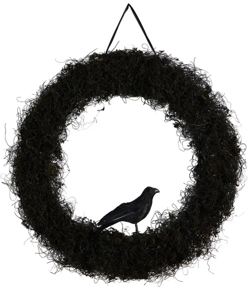 Crisp 30" Raven Twig Wreath in Black by Bellanest