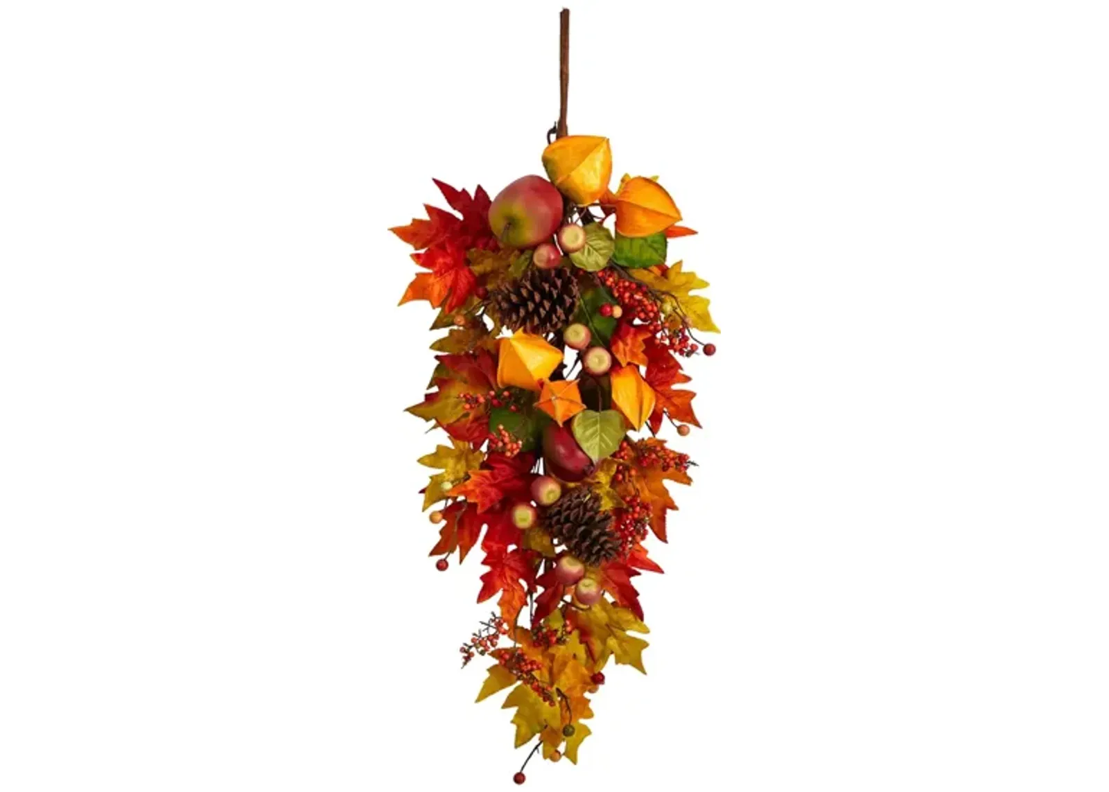 Crisp 35" Maple Leaf and Berries Teardrop in Orange by Bellanest