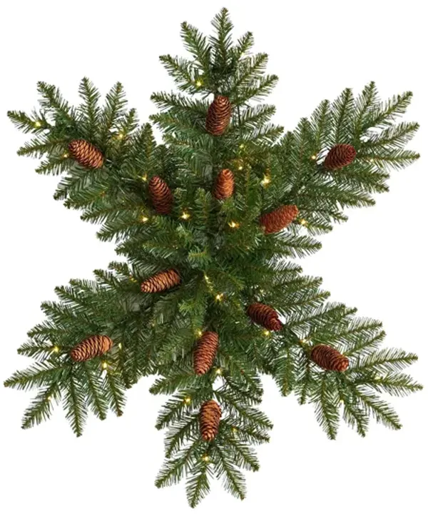 Adak 30" Pre-Lit Snowflake Wreath