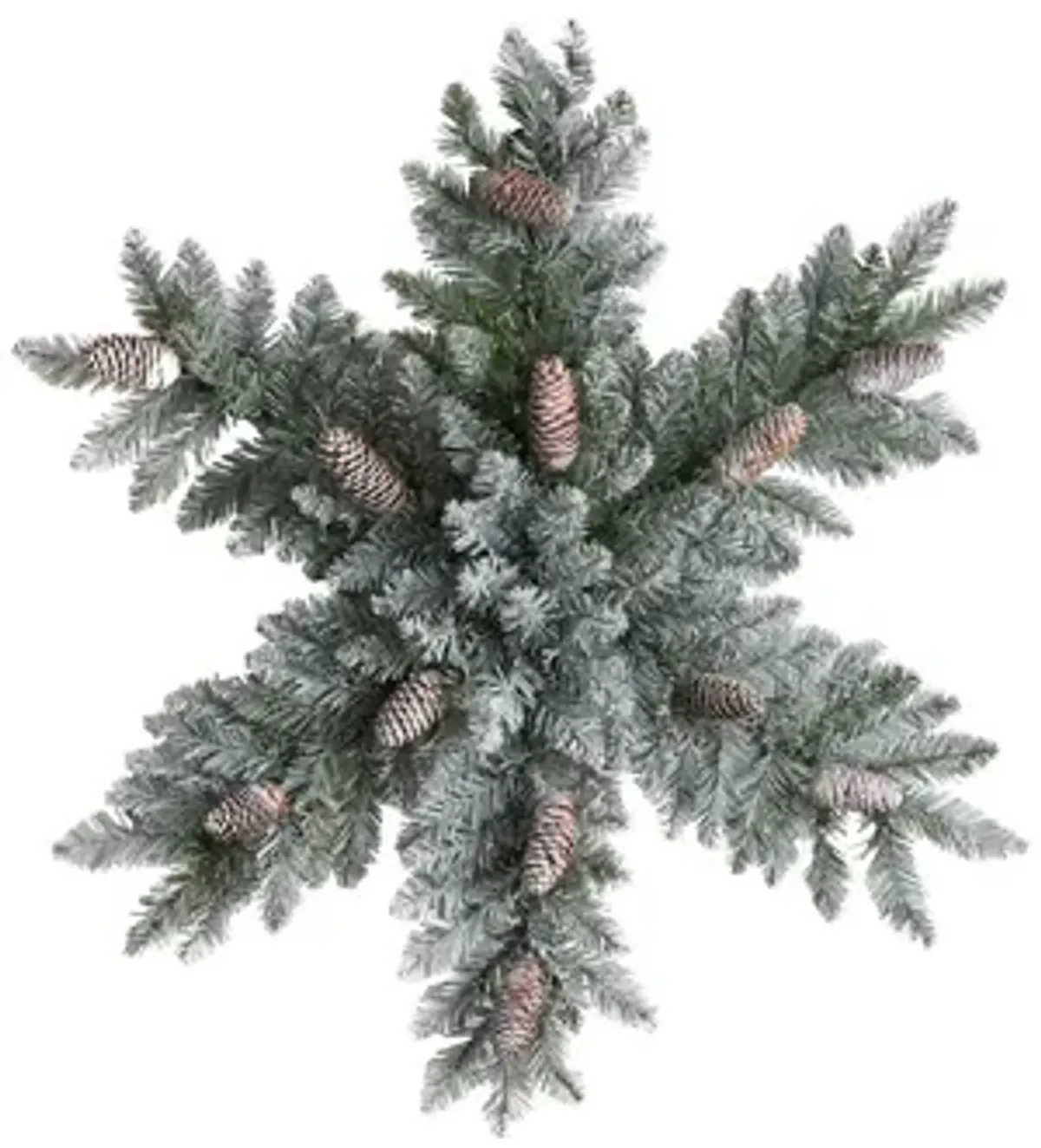 Adak 30" Pre-Lit Frosted Snowflake Wreath