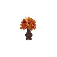 Fall foliage 24" Maple Leaves in Decorative Planter in Orange by Bellanest