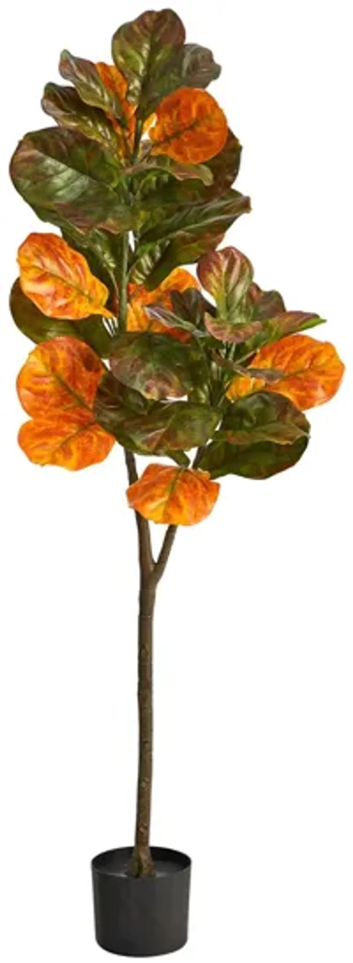 Fall foliage 4.5ft Fiddle Leaf Tree in Brown by Bellanest