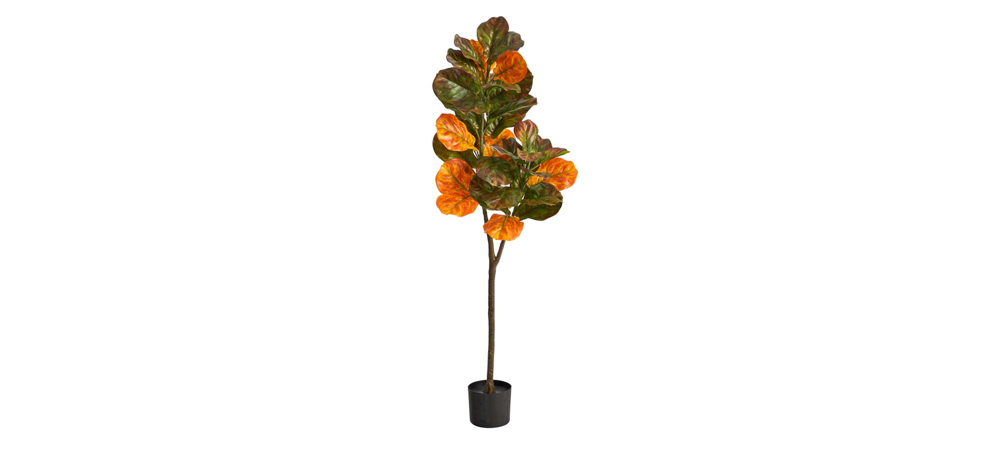 Fall foliage 4.5ft Fiddle Leaf Tree in Brown by Bellanest