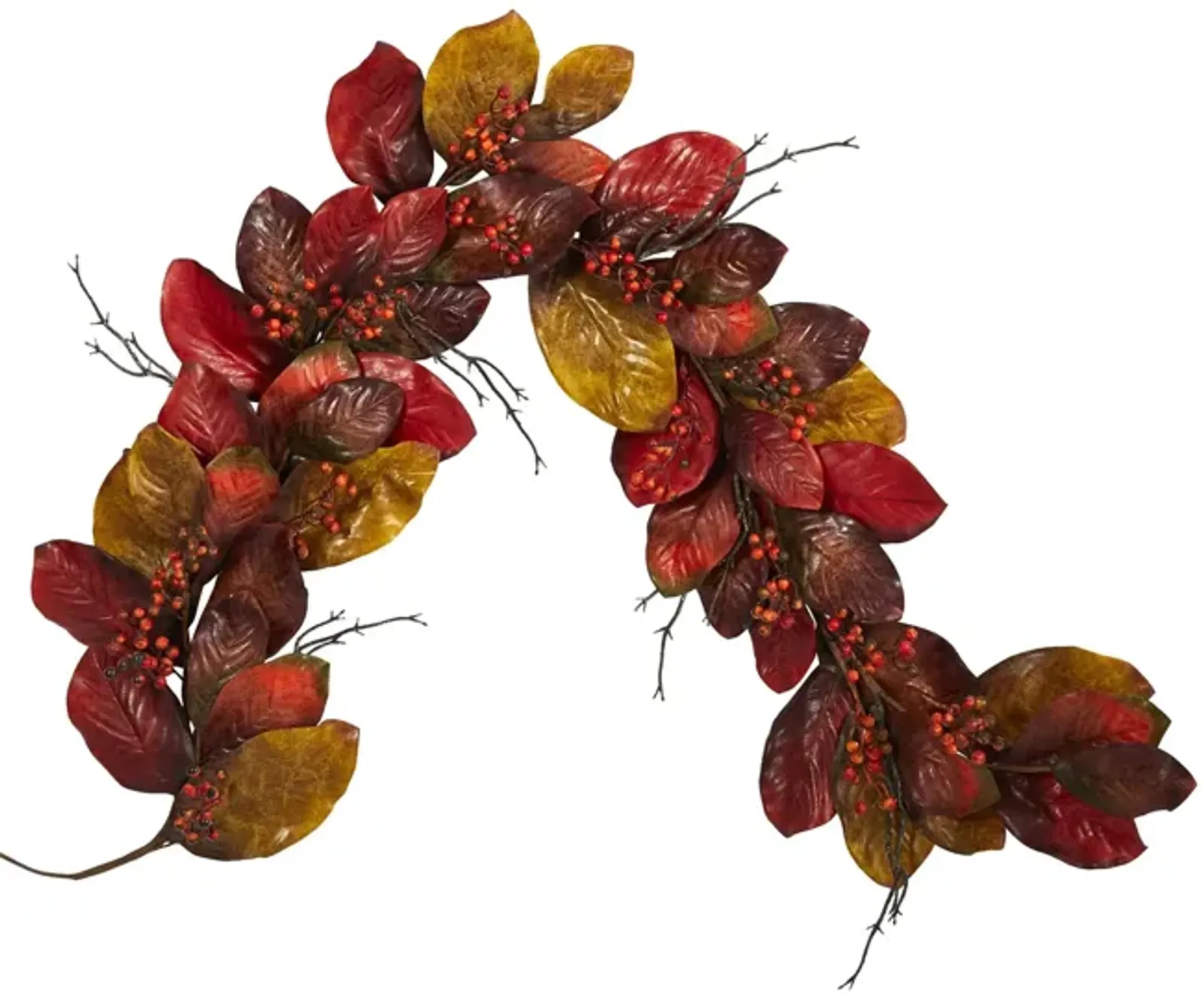 6ft Leaf and Berries Artificial Garland