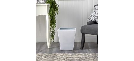 15in. Classic Square Metal Planter in White by Bellanest