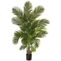 6ft. Areca Palm Artificial Tree in Green by Bellanest