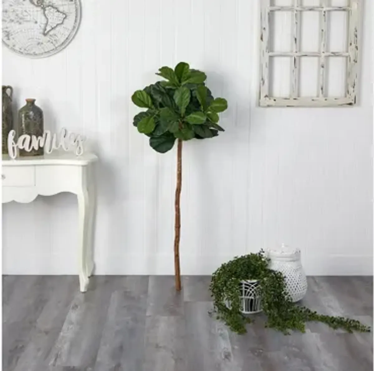 4.5ft. Fiddle Leaf Artificial Tree (No Pot)