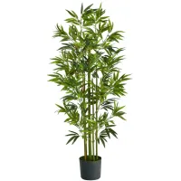 5ft. Bamboo Artificial Tree in Green by Bellanest