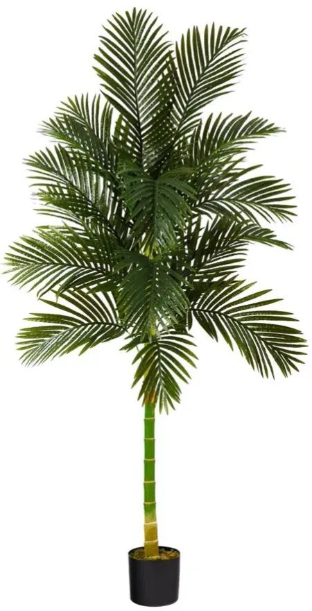 7ft. Golden Cane Artificial Palm Tree in Green by Bellanest