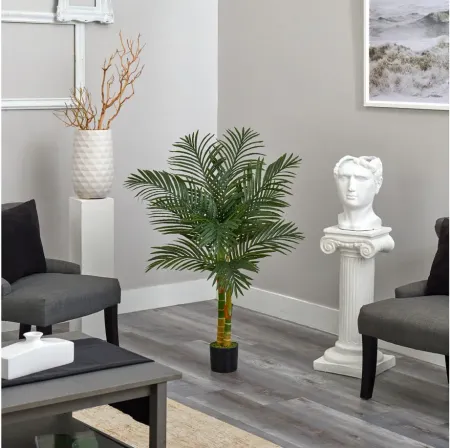 4ft. Golden Cane Artificial Palm Tree in Green by Bellanest