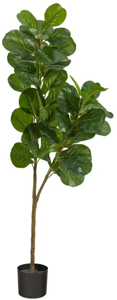 5.5ft. Fiddle Leaf Fig Artificial Tree in Green by Bellanest