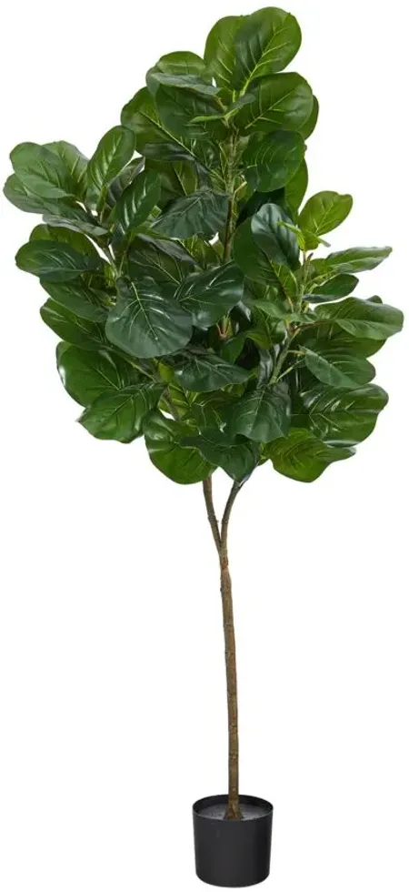 6ft. Fiddle Leaf Fig Artificial Tree in Green by Bellanest