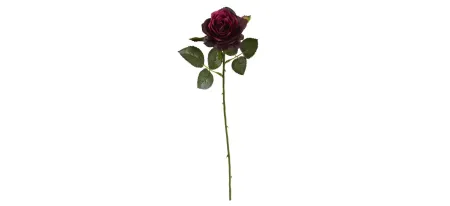 18in. Rose Artificial Flower (Set of 24) in Burgundy by Bellanest
