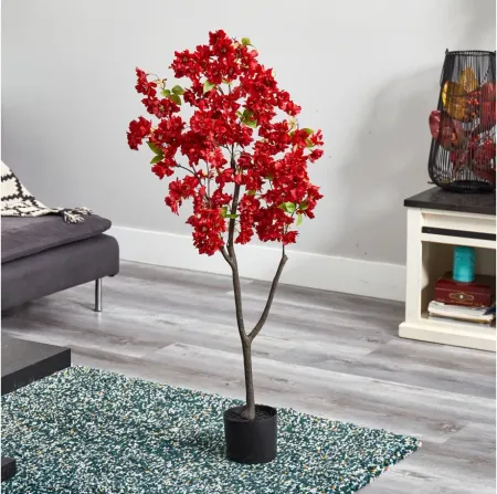 4ft. Cherry Blossom Artificial Tree in Red by Bellanest