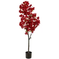 5ft. Cherry Blossom Artificial Tree in Red by Bellanest
