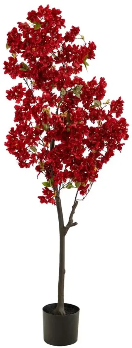 5ft. Cherry Blossom Artificial Tree in Red by Bellanest